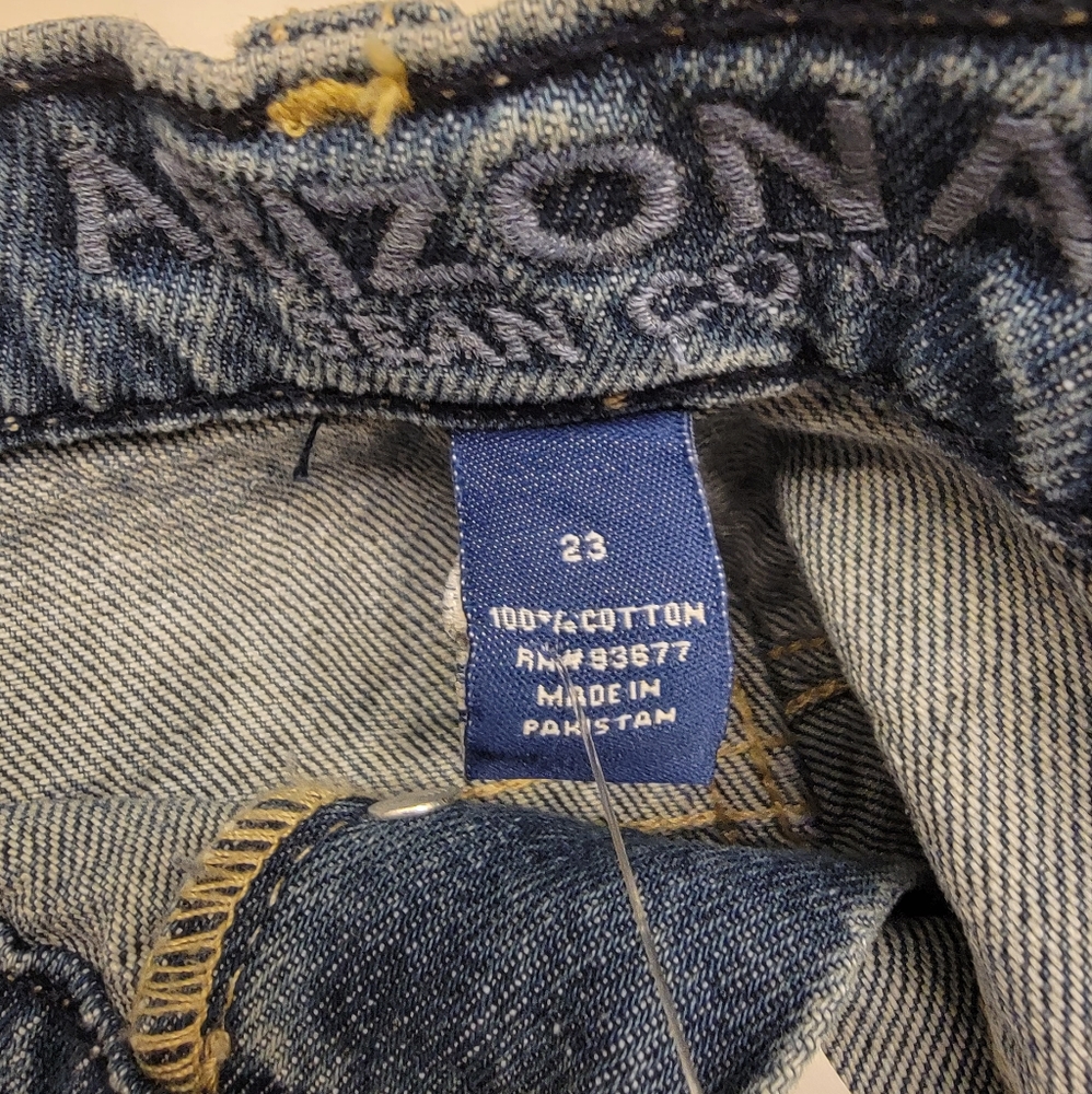 Arizona High Rise Ripped Denim Shorts - Picture 3 of 8